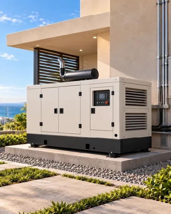 Planta eléctrica de suplencia total de Verona Beach junto a la torre